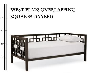 West elm overlapping clearance squares daybed