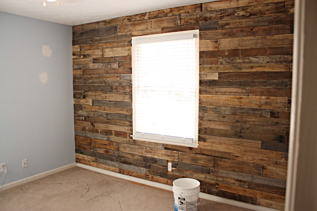 How To Diy A Pallet Accent Wall Bower Power - Diy Accent Wall Out Of Wood Pallets