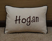 Custom Monogram Throw Pillow Sham