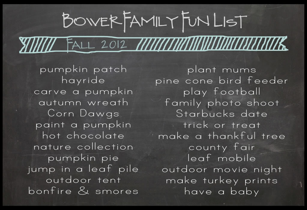 Fall Family Fun List 2012