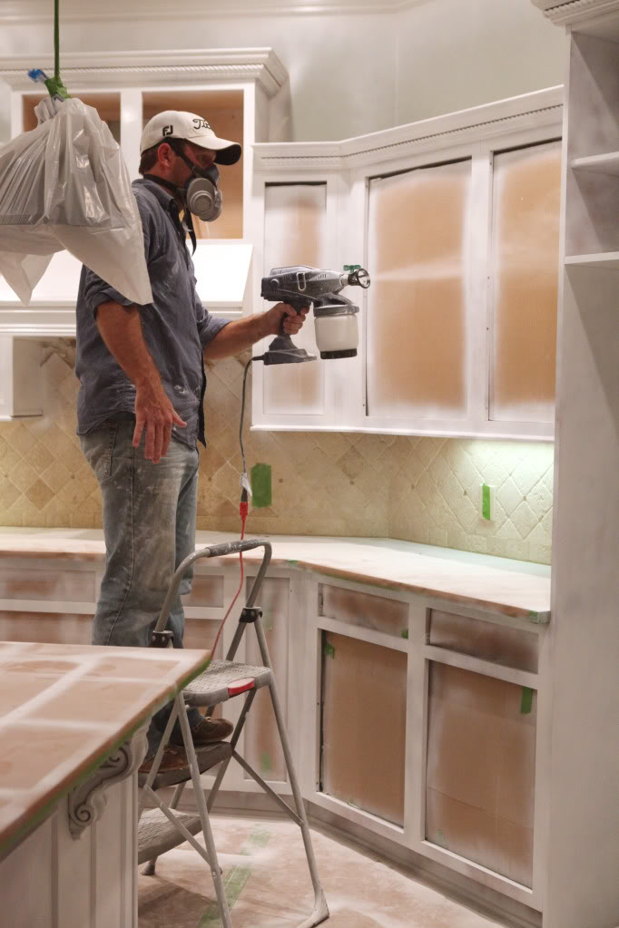 My Kitchen Magician Bower Power, How To Paint Kitchen Cabinets White With A Sprayer