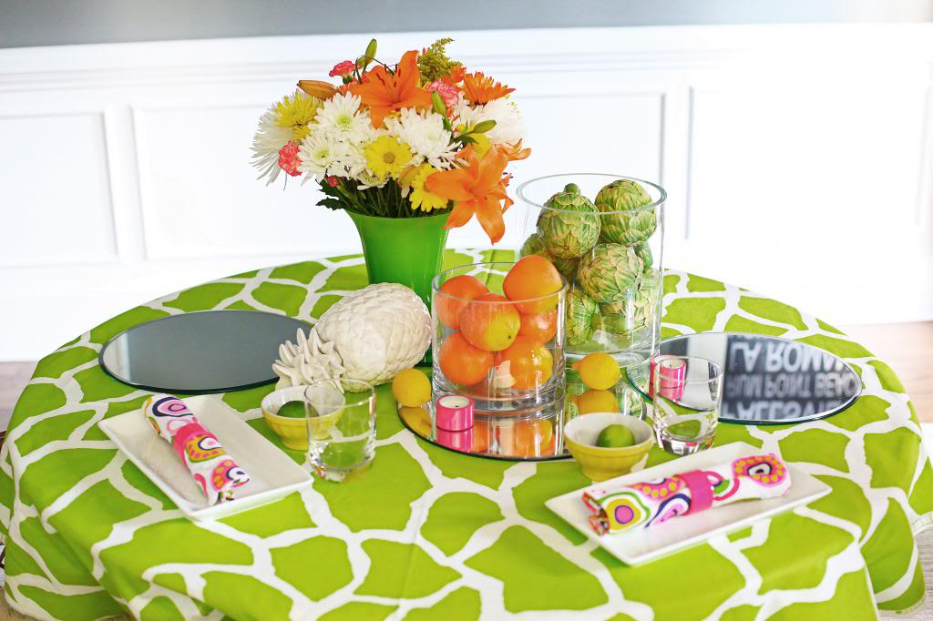 Modern Citrus Tablesetting