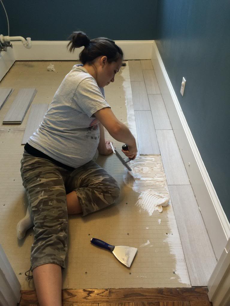 Tiling Our Laundry Room Floor Bower Power