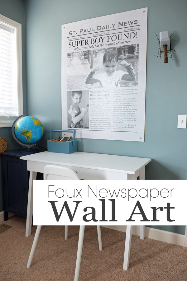 Faux Newspaper Wall Art