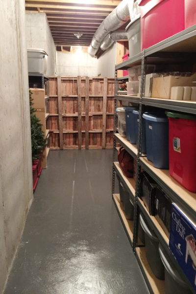 Our Basement Storage Racks