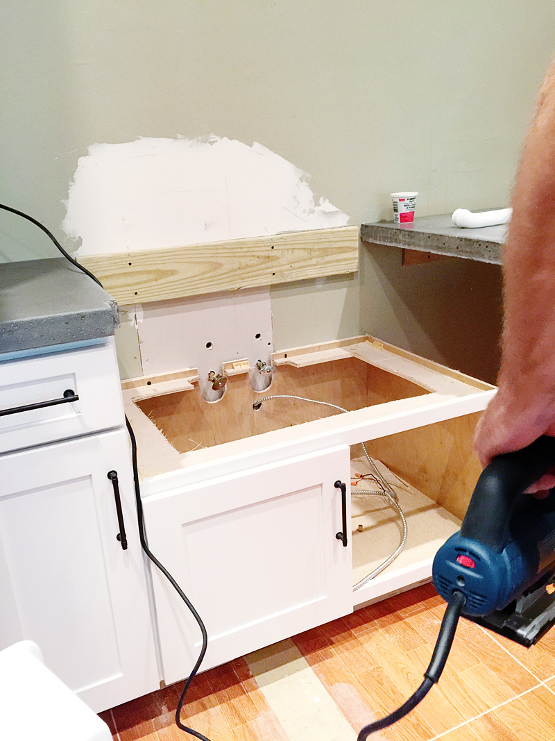 Retrofitting A Cabinet For A Farm House Sink Bower Power