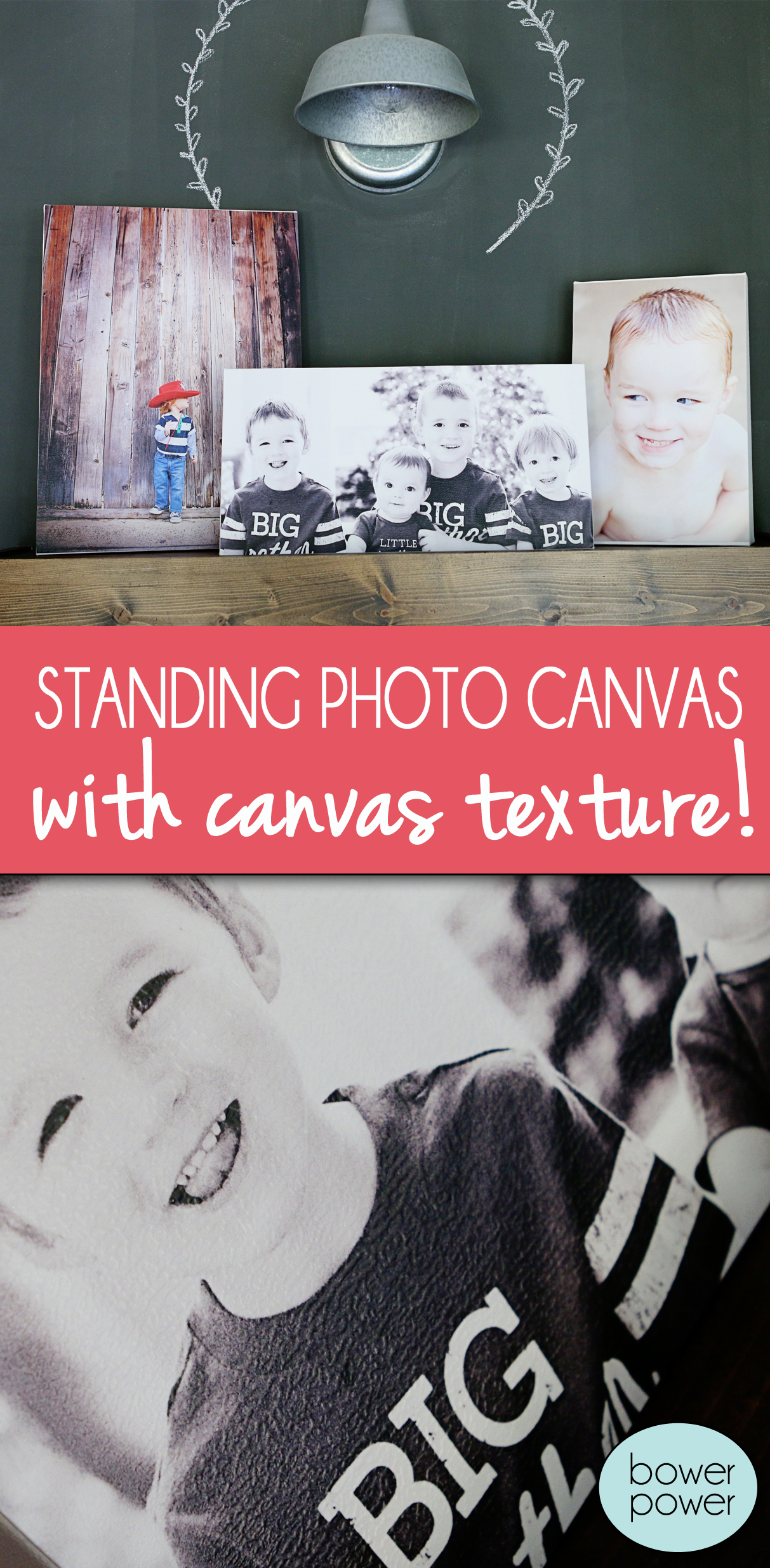 Standing Photo Canvas with real canvas texture