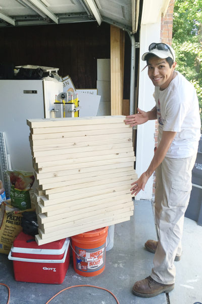 DIY Cross Cut Countertops