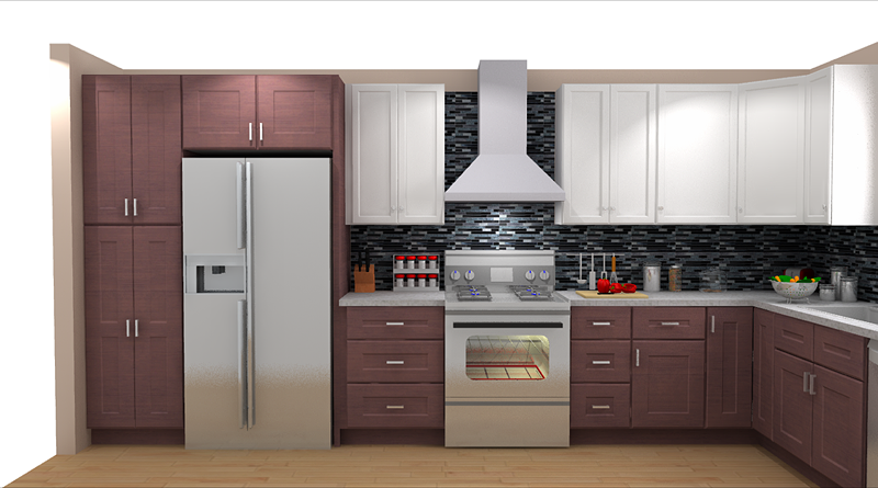 Pedraza brown and white cabinets - Bower Power
