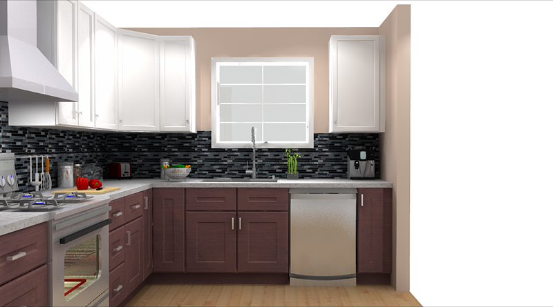 Pedraza brown and white cabinets - Bower Power