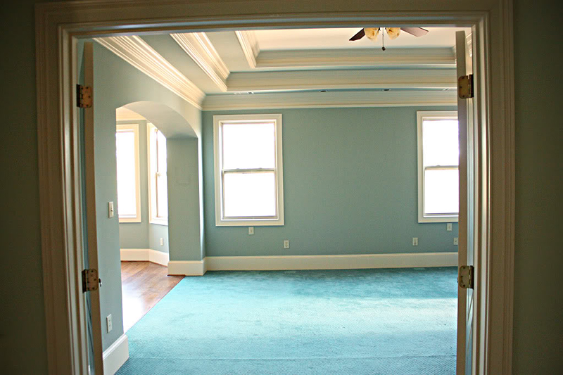 New Paint In Our Master Bedroom Navy Gray And White