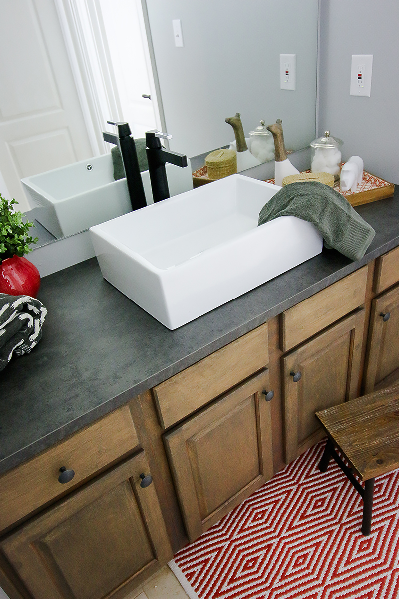 How To Refinish A Bathroom Vanity, Resurface Bathroom Vanity Countertop