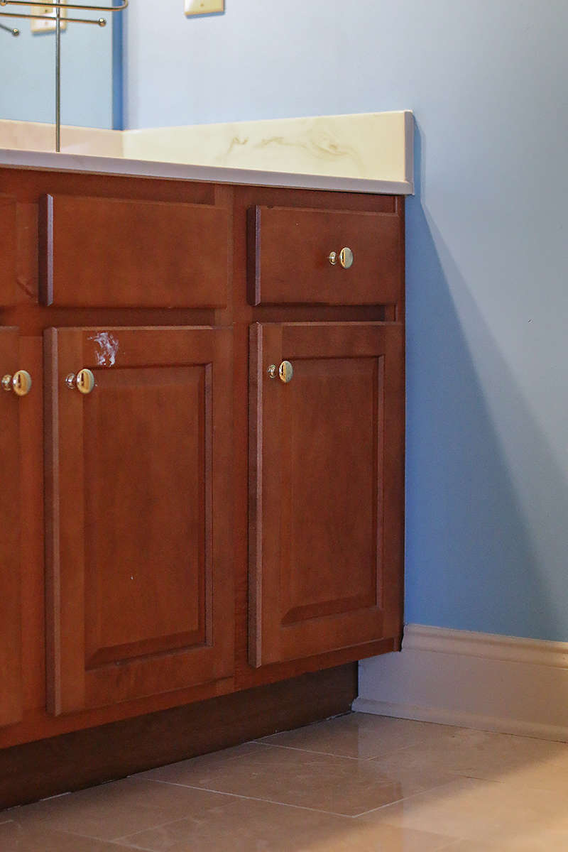How To Refinish A Bathroom Vanity Bower Power - How To Sand And Stain A Bathroom Vanity