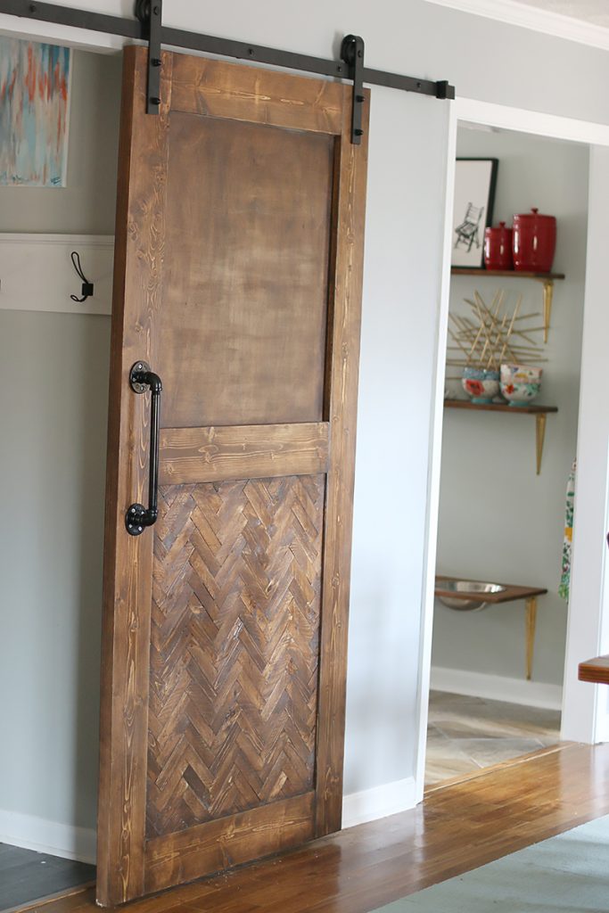 DIY Herringbone Barn Door