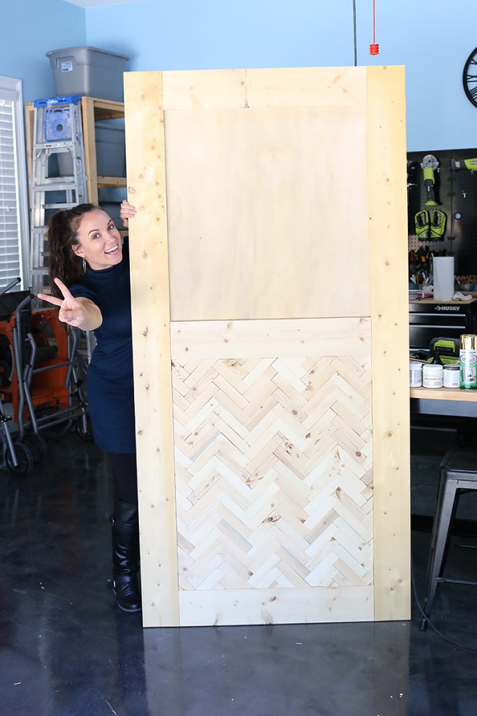 DIY Herringbone Barn Door