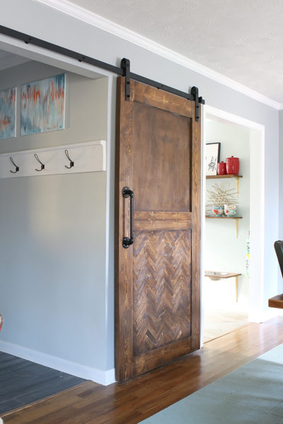 Dude, I built a Herringbone Barn Door