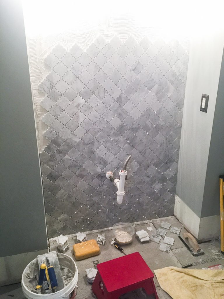 DIY tile tip My Secret to Tiling A Curve Bower Power