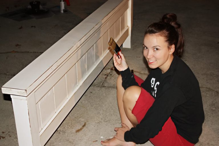 My solution to yellowing polyurethane (our Master Bed Makeover