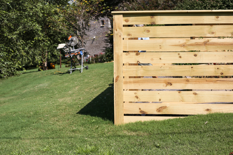 how to build horizontal modern wood fence - Bower Power-18