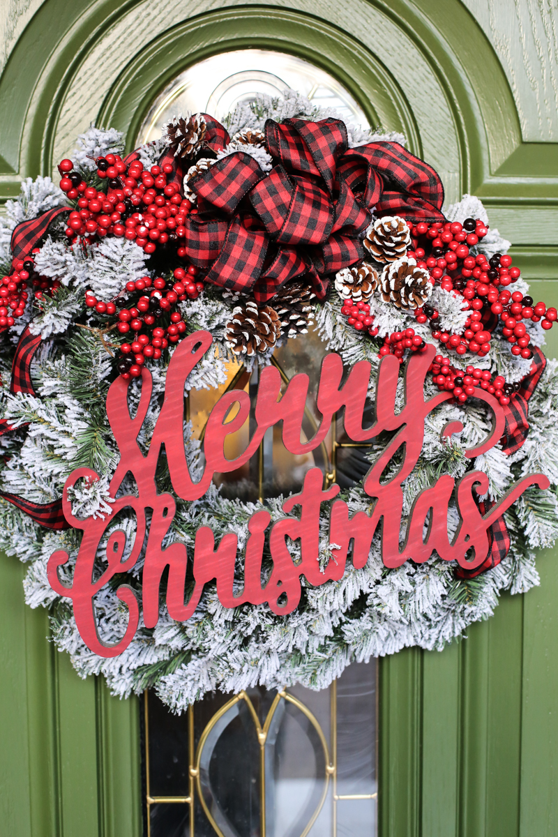 Christmas Flocked Wreath Holiday Joanns - Bower Power-25