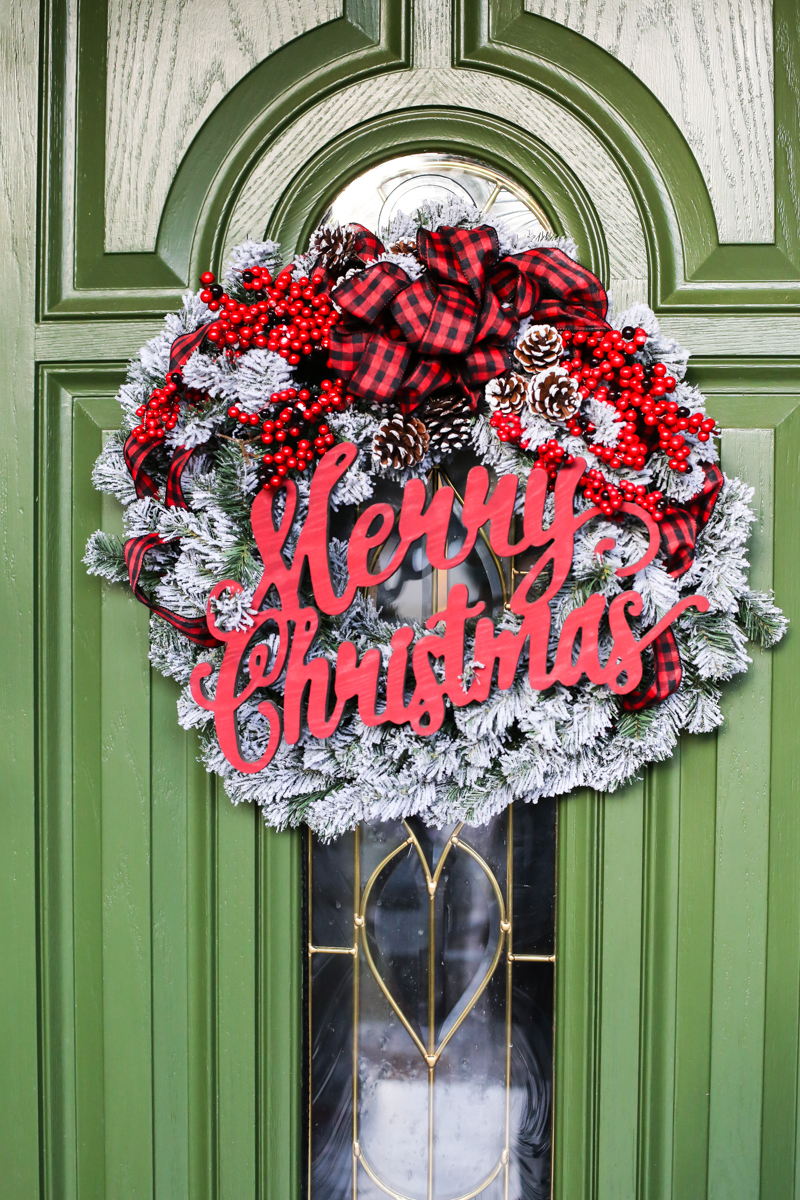 Christmas Flocked Wreath Holiday Joanns - Bower Power-26