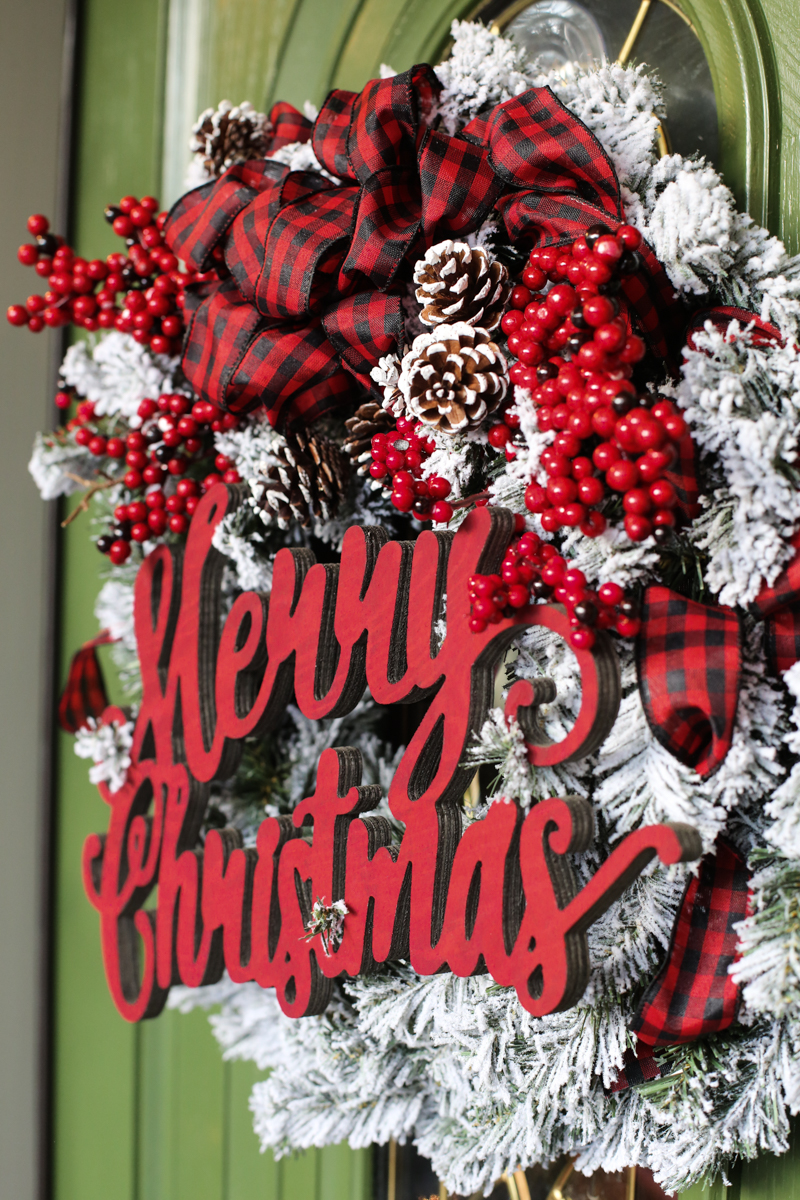 Christmas Flocked Wreath Holiday Joanns - Bower Power-33