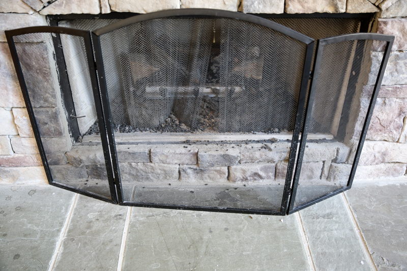 Fireplace insert cover cut logs - Bower Power