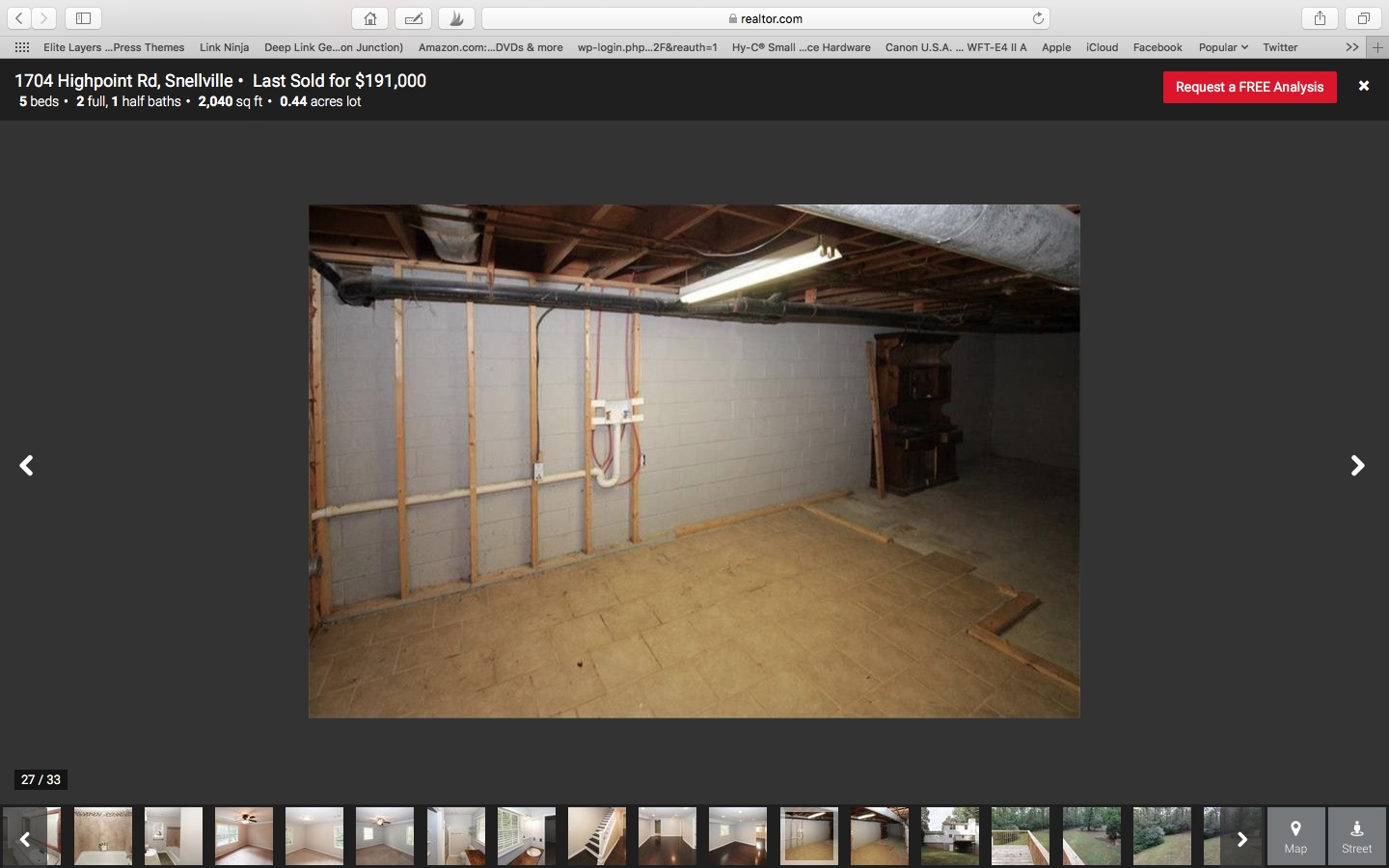 Basement Laundry space