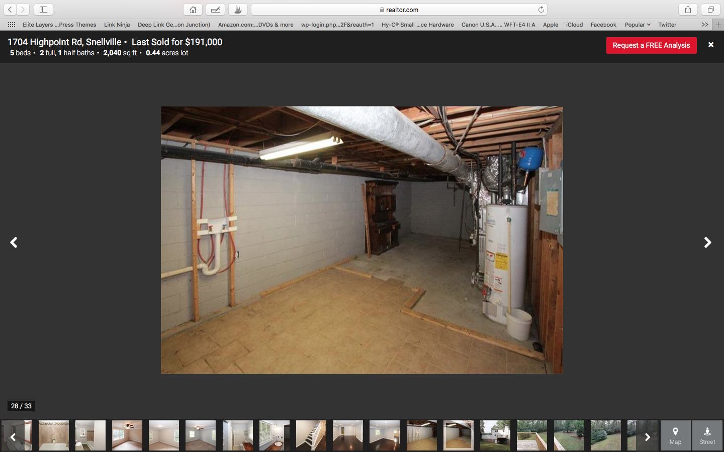 Basement Laundry room and storage