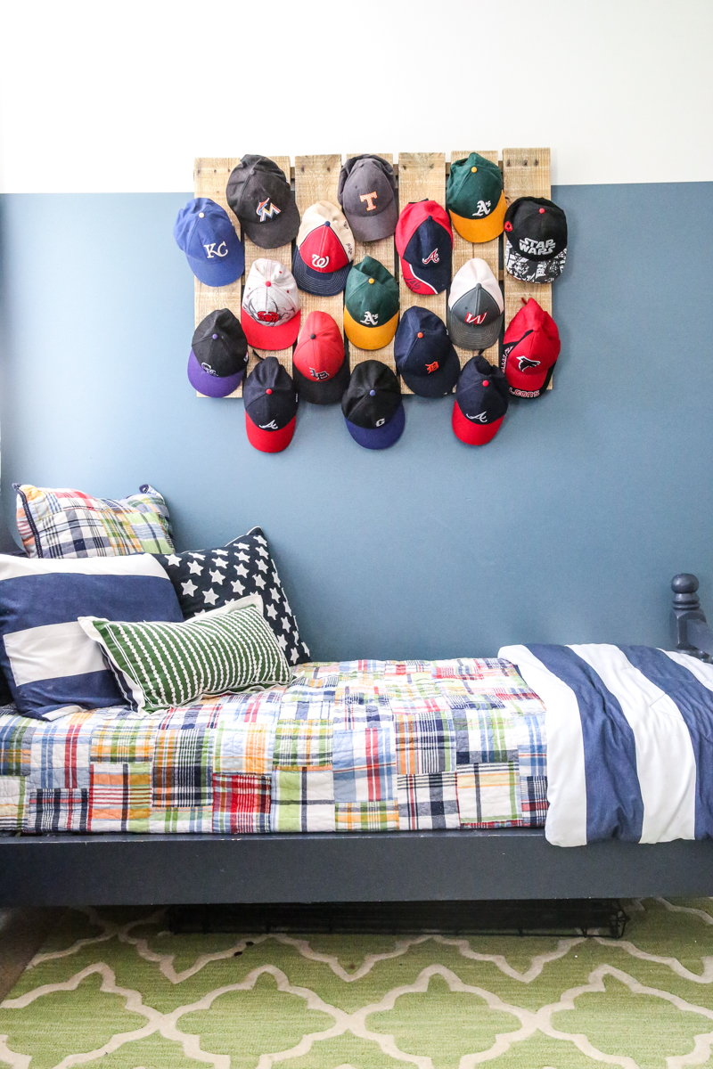 Baseball Hat Rack Boys Hat Display For Wall