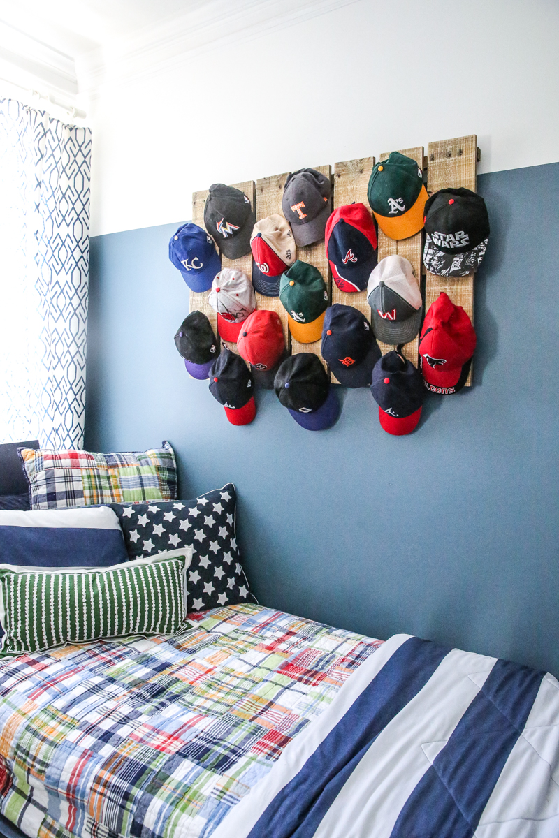 Baseball Hat Rack Boys Hat Display For Wall