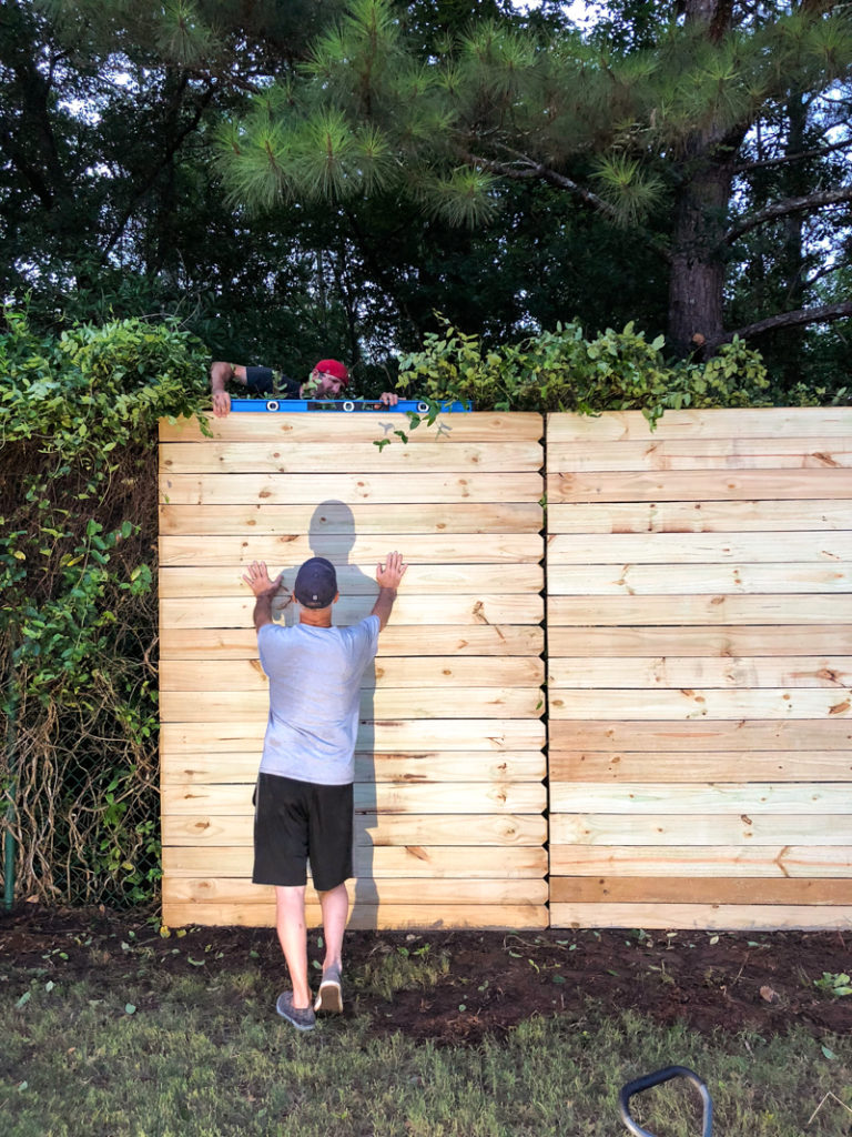 How to Build A Wood Fence On A Chainlink Fence Bower Power