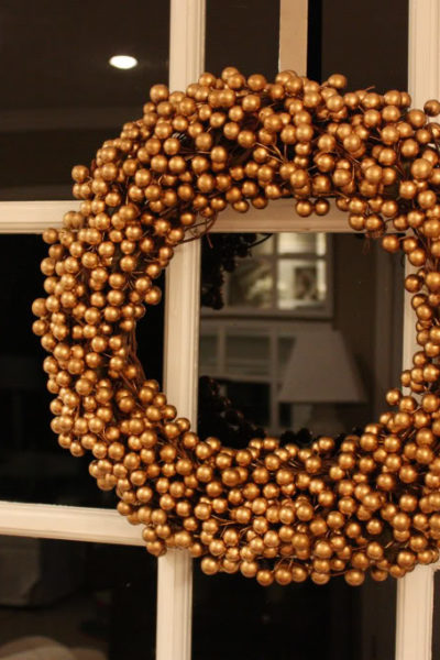 Gold Berry Wreath DIY