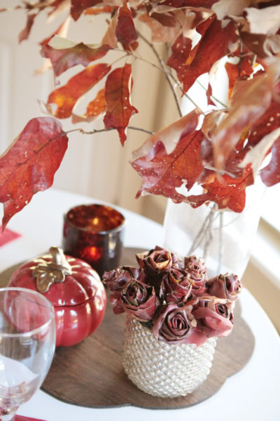 Thanksgiving Leaves Tablesetting
