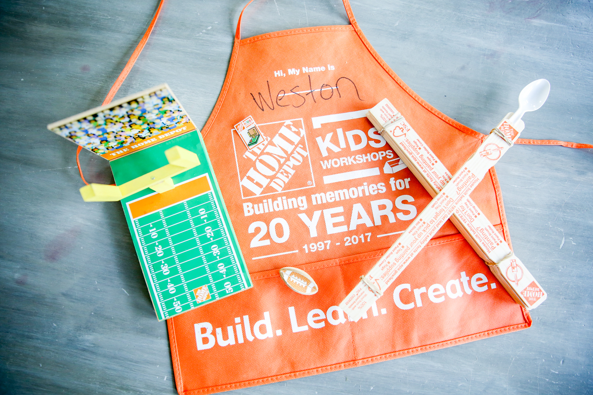 New THE HOME DEPOT KIDS WORKSHOPS Child's Wood Working APRON 