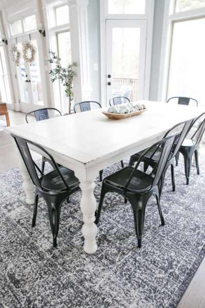 Our New Kitchen Table and Rug for EIGHT