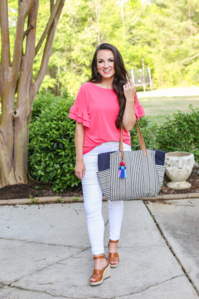 How to Style Spring White Jeans - Bower Power