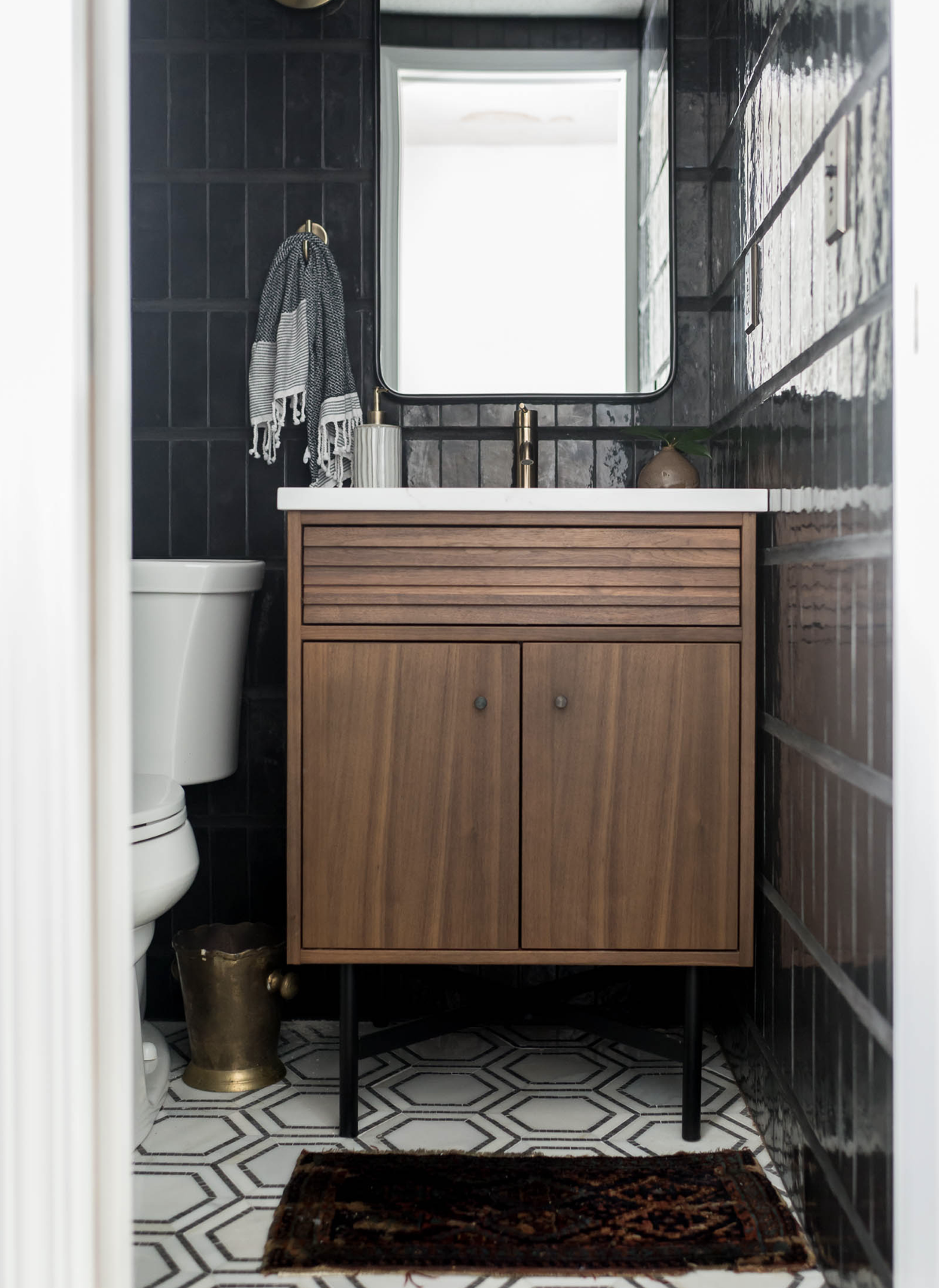 Masculine Vintage Bathroom Plans - Bower Power