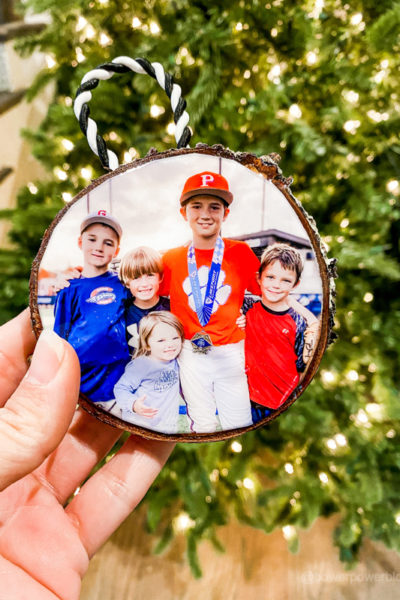 Rustic DIY Photo Ornaments