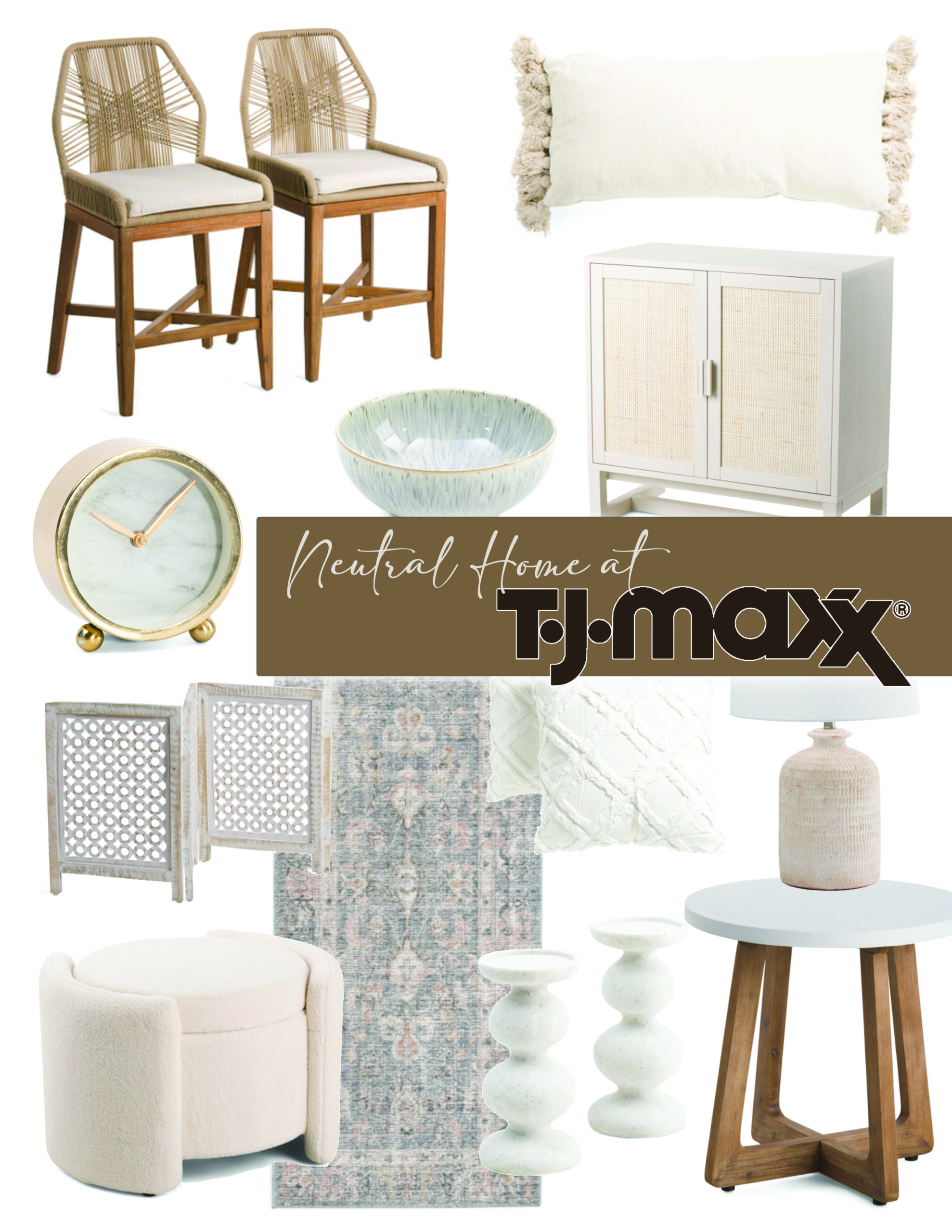 Neutral Home Finds at TJ Maxx - Bower Power